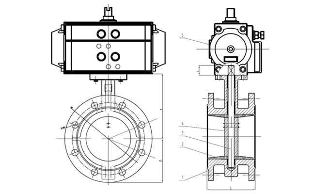 D641X法蘭氣動蝶閥